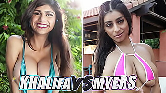 Mia Khalifa และ Violet Myers แข่งขันกันในการประลองราคะ